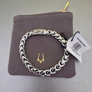 Bulova Polish Steel Chain Bracelet 8x5.5mm